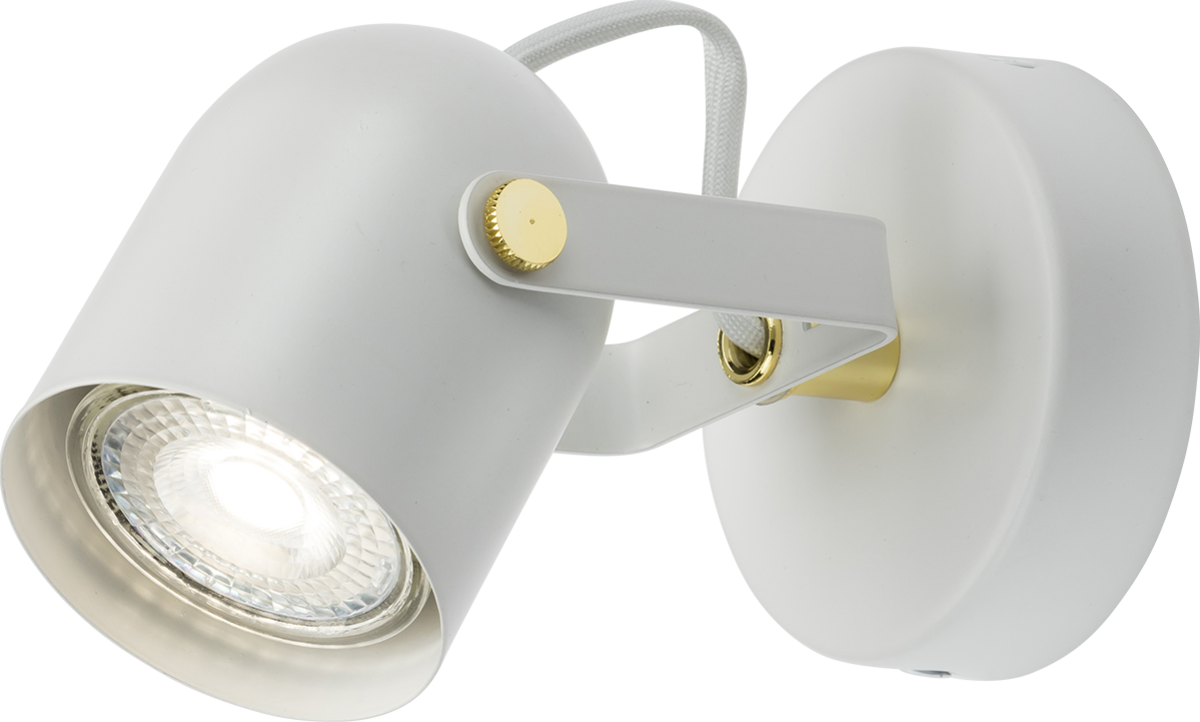 Knightsbridge CSPT1W  – 230V GU10 Single Spotlight – Matt White Ceiling Light Knightsbridge - Sparks Warehouse