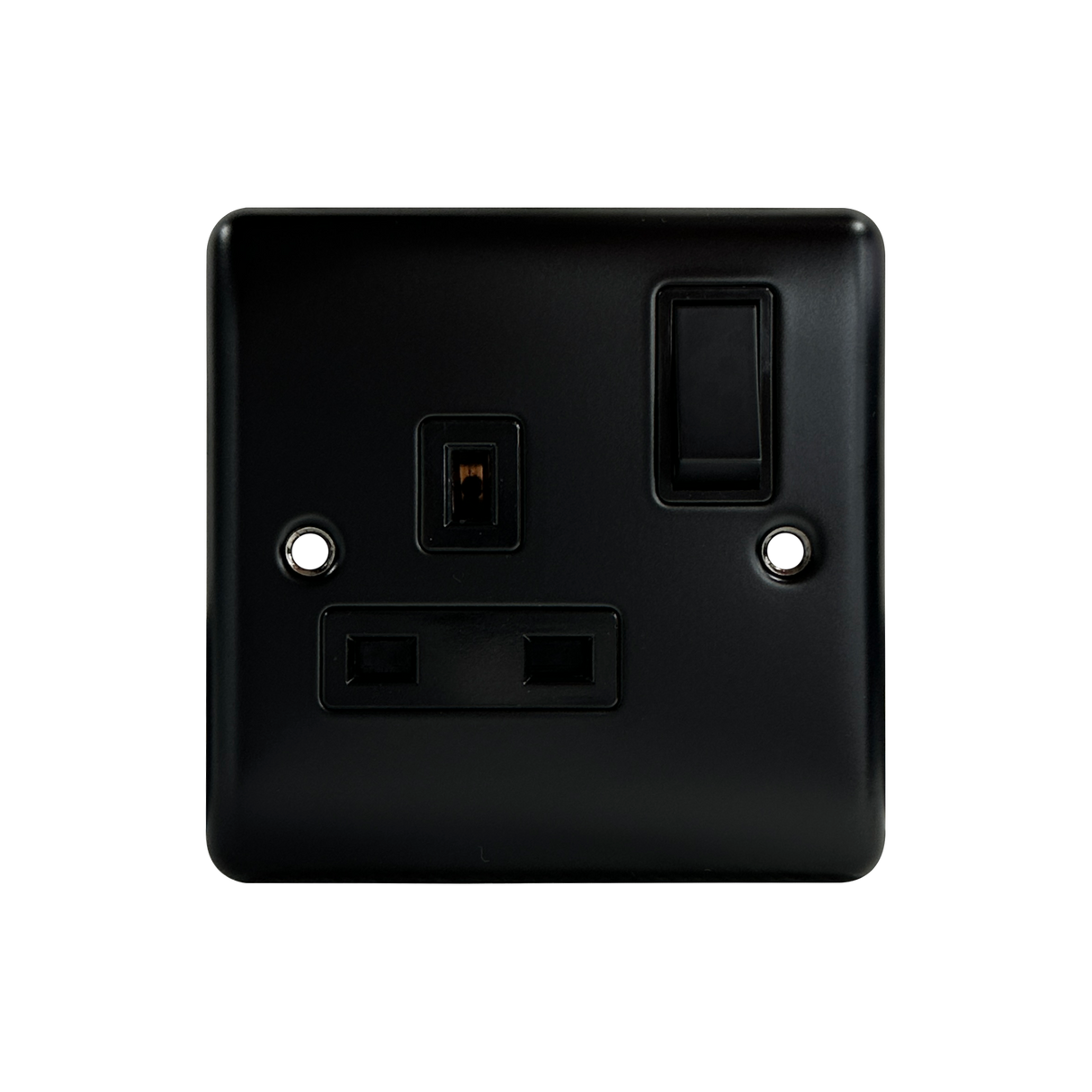 Caradok 1G 13A DP Switched Socket Matt Black