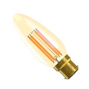 Bell CL4BC-82A-BE - LED Filament Candle 240v 4w Ba22d Amber Non Dimmable