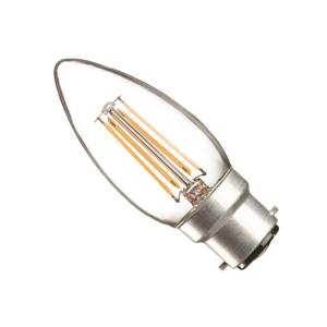 Casell CL4BC-84D-CA - Filament LED Candle 240v 4w B22D 4000K 440lms Dimmable