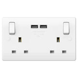 Caradok 2G 13A Switched Socket 2 USB A 4.8A