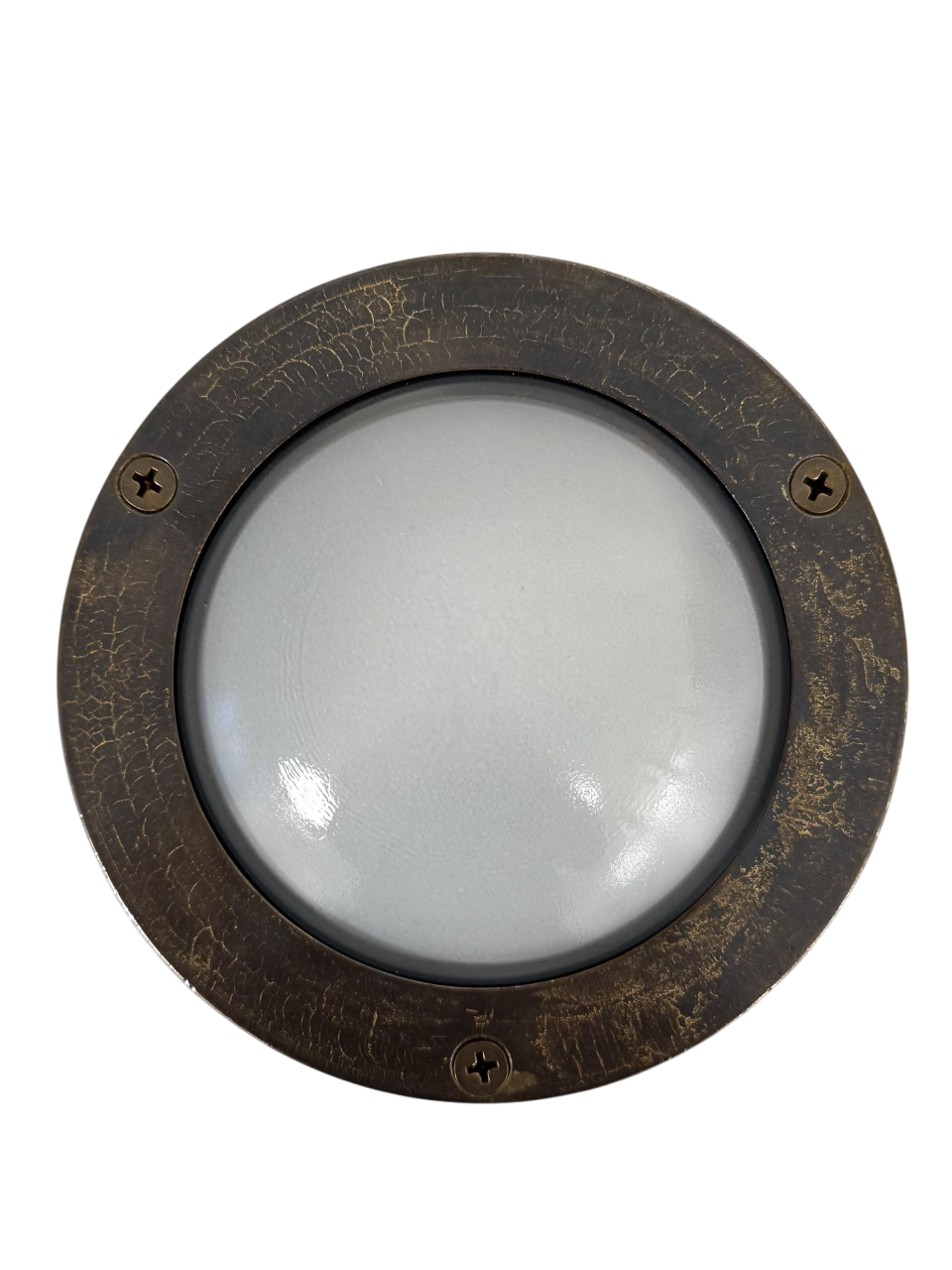 Navigator Solid Brass Plain Compact Mini Circular Bulkhead – Antique Brass