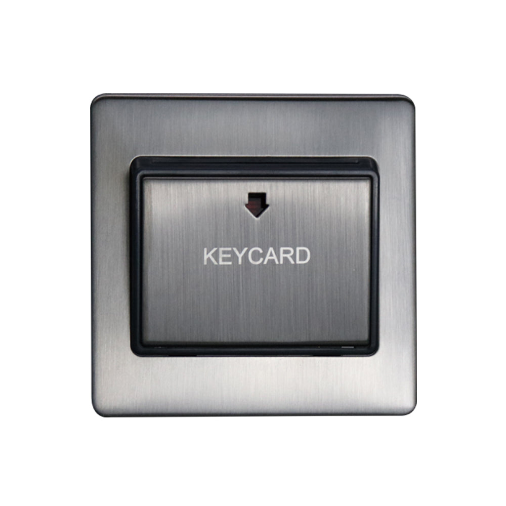 Caradok - The Flat - Screwless - The Flat - Screwless radok Key Card Switch Brushed Chrome Grey Insert