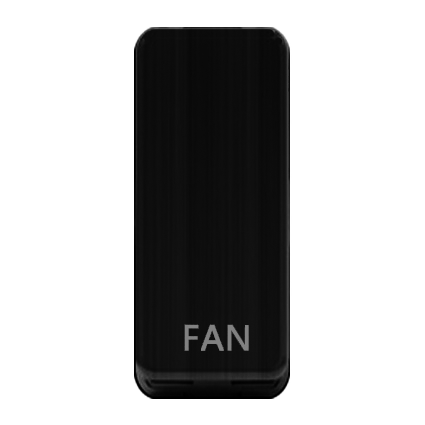 Caradok Switch Cover marked "FAN" Matt Black