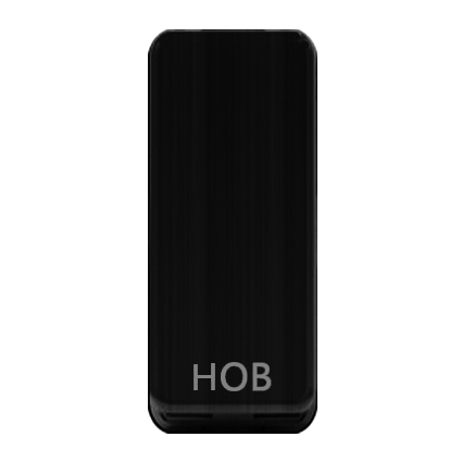 Caradok Switch Cover marked "HOB" Matt Black