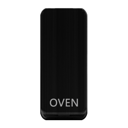 Caradok Switch Cover marked "OVEN" Matt Black