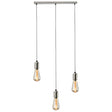 Knightsbridge CALCO3BBC CALLA - 230V E27 Contemporary 3 Light Bar Pendant - Brushed Chrome Knightsbridge - Sparks Warehouse