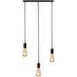 Knightsbridge CALCO3BMB CALLA - 230V E27 Contemporary 3 Light Bar Pendant - Matt Black Knightsbridge - Sparks Warehouse