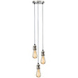 Knightsbridge CALVI3PBC CALLA - 230V E27 Vintage 3 Light Pendant - Brushed Chrome Knightsbridge - Sparks Warehouse