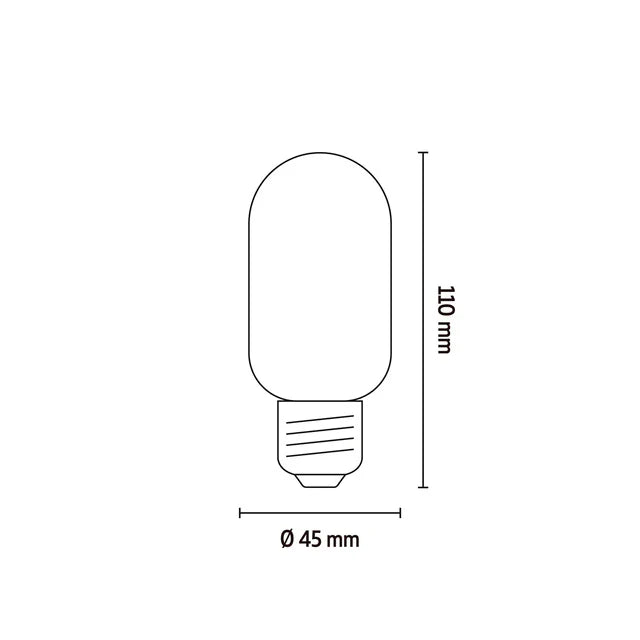 Calex TUBL3.5ES-82D-CX - Calex Std/Tubular T45 Clear Str/filament 220-240V dim