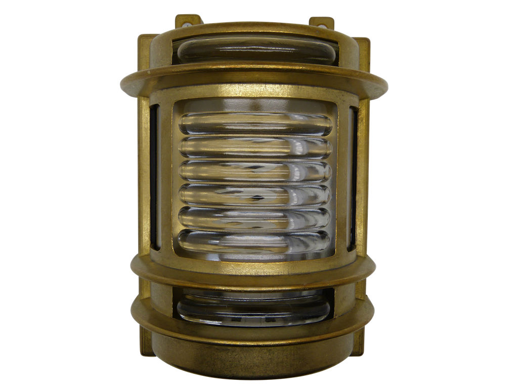 solid brass navigator wall light raw brass - Caradok