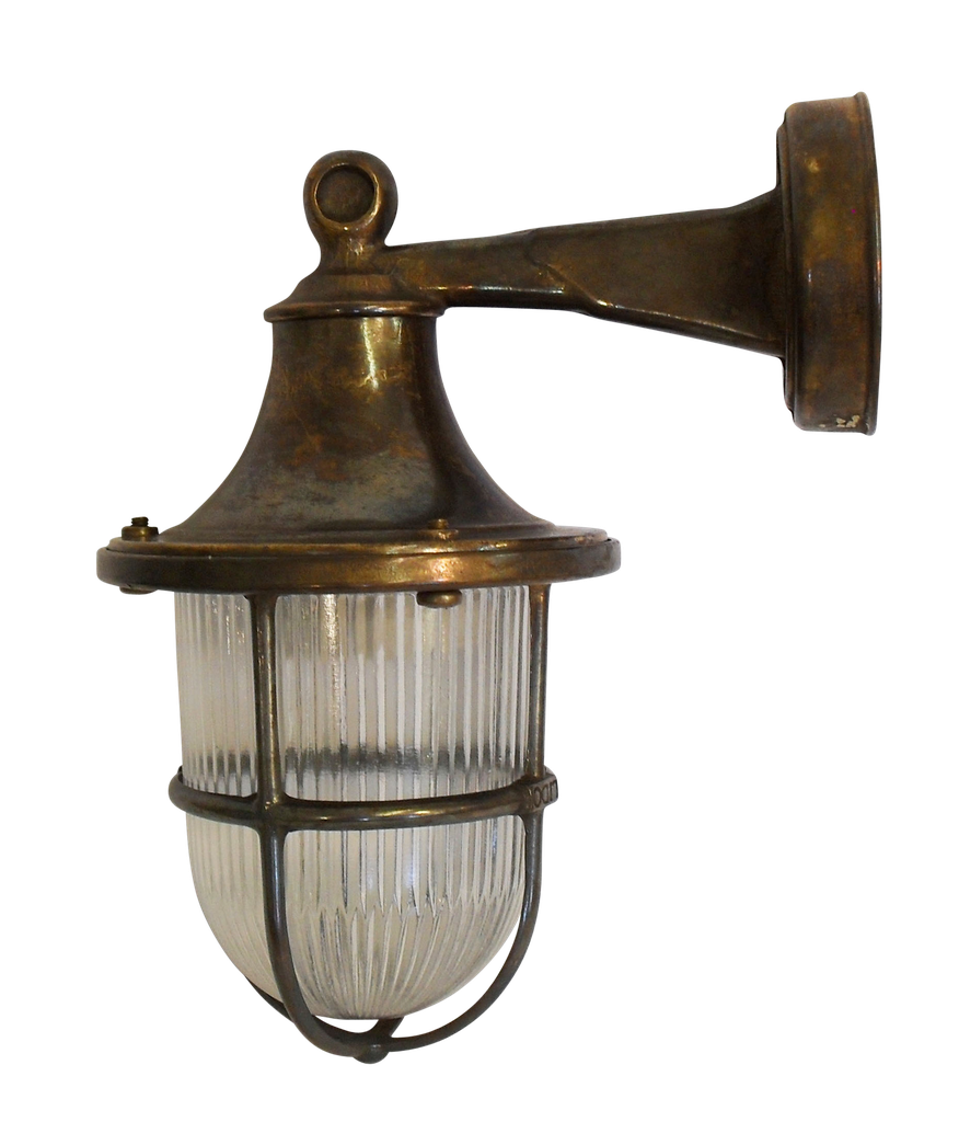 solid brass wall lantern antique brass - Caradok