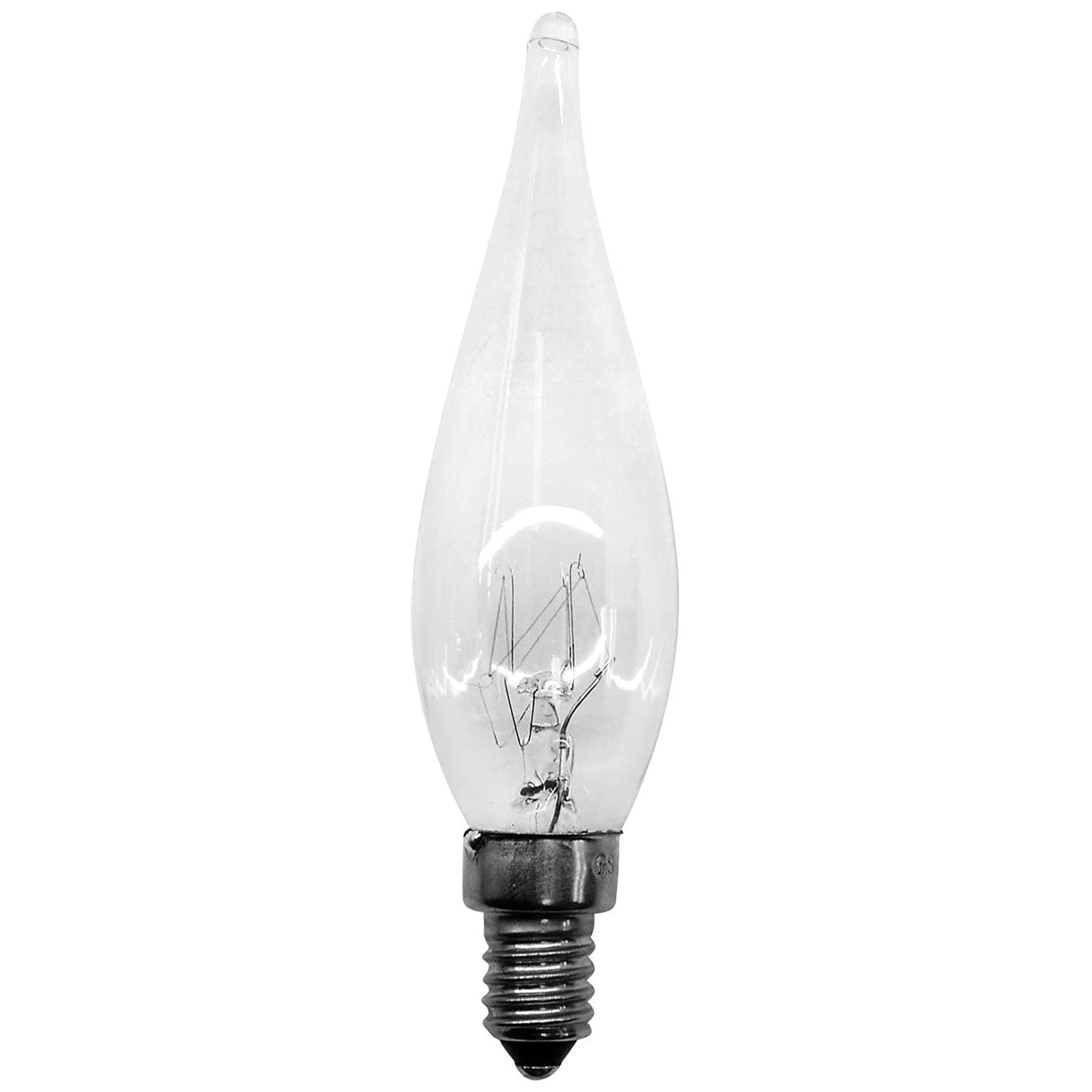 Candle 15w E14/SES 240v  Lighting Clear Pointed GS1 Light Bulb - 22mm