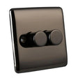 Caradok 2 Gang Dimmer Switch - Black Nickel - Caradok