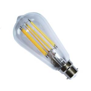 Filament LED ST64 Edison" 240v 8w B22d 850lm 2800k Dimmable - 0635635589219"