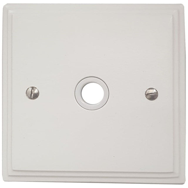 VW79W Victorian Plate Matt White 1 Gang Flex Outlet Plate